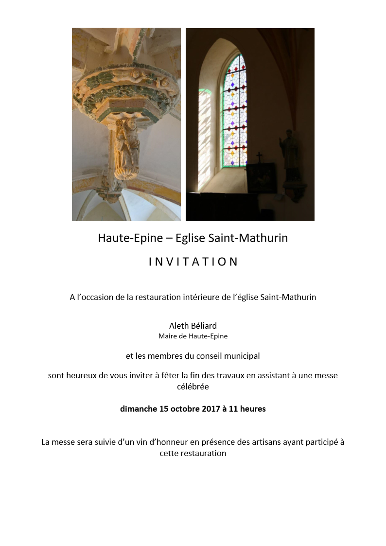 Invitation eglise